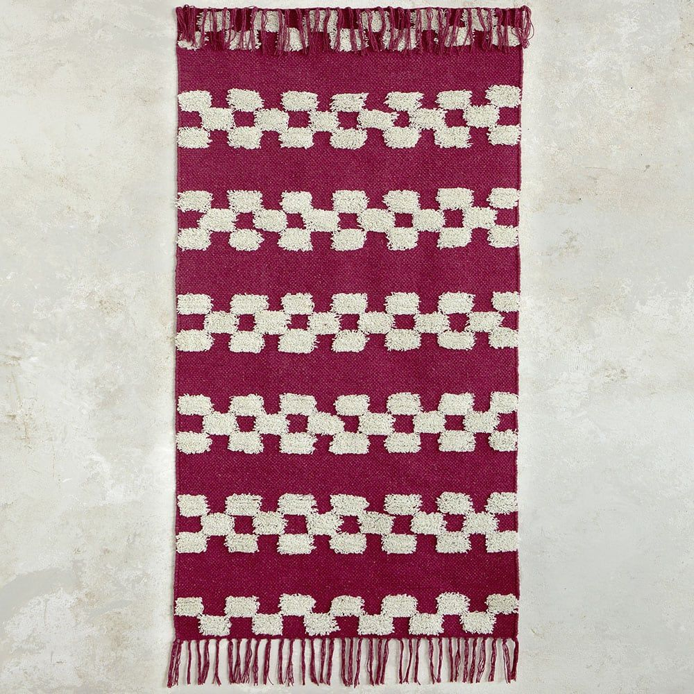 Χαλάκι Κουζίνας Lark 60x130 Red Nima 60X130cm Βαμβάκι