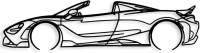 Διακοσμητικό Τοίχου McLaren 720S 891TNL2362 70x17cm Black Wallity Μέταλλο