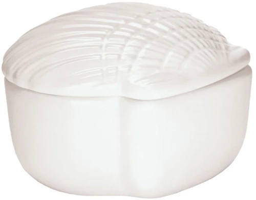 Βάζο Για Βαμβάκι Concha 8668 11,9x8,4cm 100 White Kleine Wolke Κεραμικό