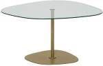 Τραπέζι Σαλονιού Soho 552NOS2380 85x67x40cm Clear-Gold