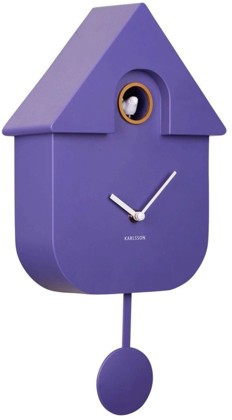 Ρολόι Τοίχου KA5768PU Modern Cuckoo Bright Purple Karlsson Πλαστικό