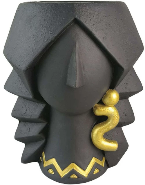 Κασπώ Πρόσωπο 06-00-24560 21x19x26cm Black-Gold Marhome Μαγνήσιο