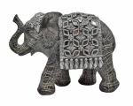 Διακοσμητικό Ελεφαντάκι 829019 17x7,5x12,5cm Grey-Silver Ankor Πολυέστερ