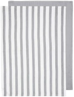 Πετσέτες Κουζίνας Raya (Σετ 2Τμχ) 33647 50x70cm White-Grey Ladelle Bamboo, Βαμβάκι