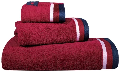 Πετσέτες 3061 (Σετ 3τμχ) Bordo Greenwich Polo Club Σετ Πετσέτες 70x140cm 100% Βαμβάκι