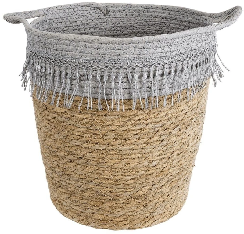 Κασπώ Syros 20571 Φ26x28cm Beige-Grey GloboStar Σχοινί
