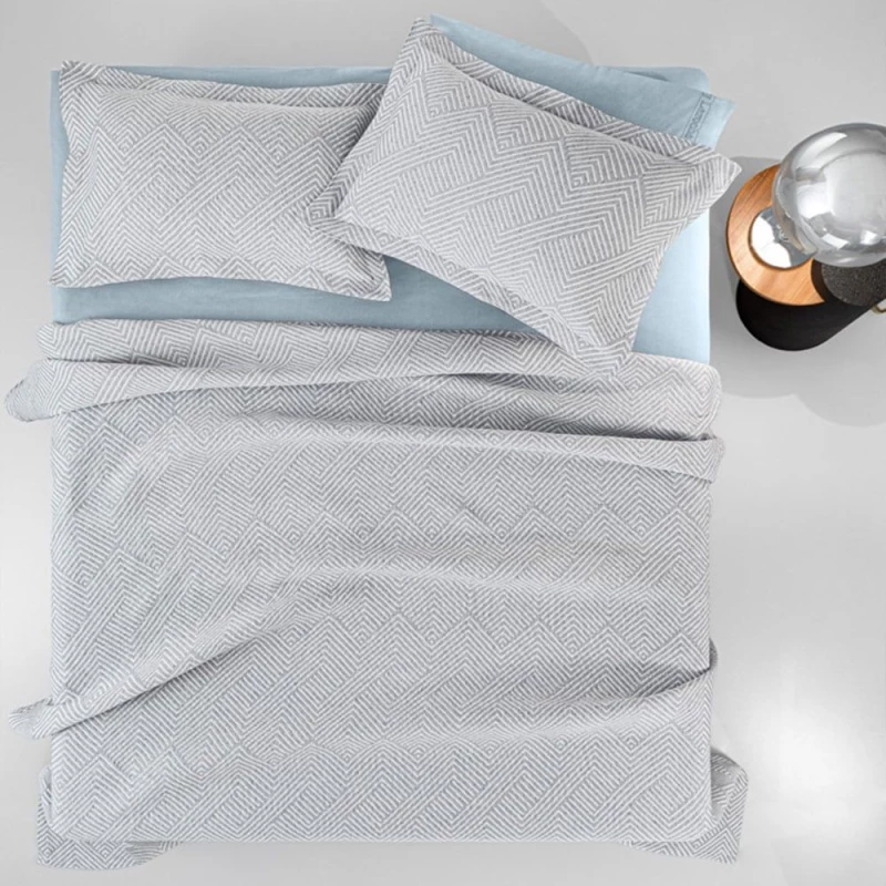 Κουβέρτα Tetris Silver Guy Laroche Μονό 160x260cm Βαμβάκι-Πολυέστερ