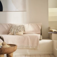 Μαξιλαροθήκη Διακοσμητική Noelani 196 Natural Gofis Home 43X43 100% Βαμβάκι