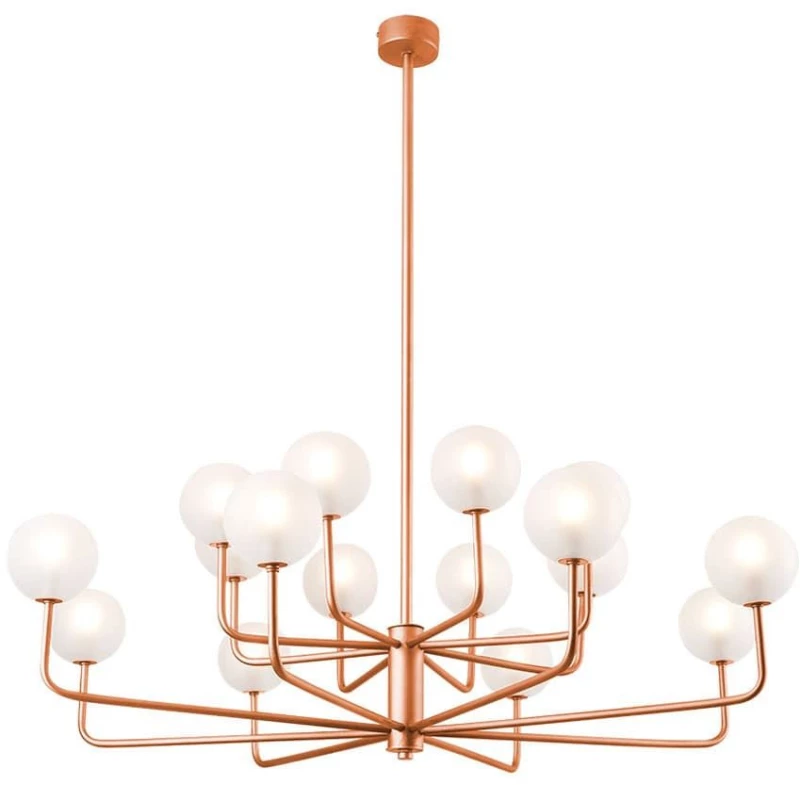 Φωτιστικό Οροφής Κρεμαστό 01366 16xG9 90x80cm Copper Luma
