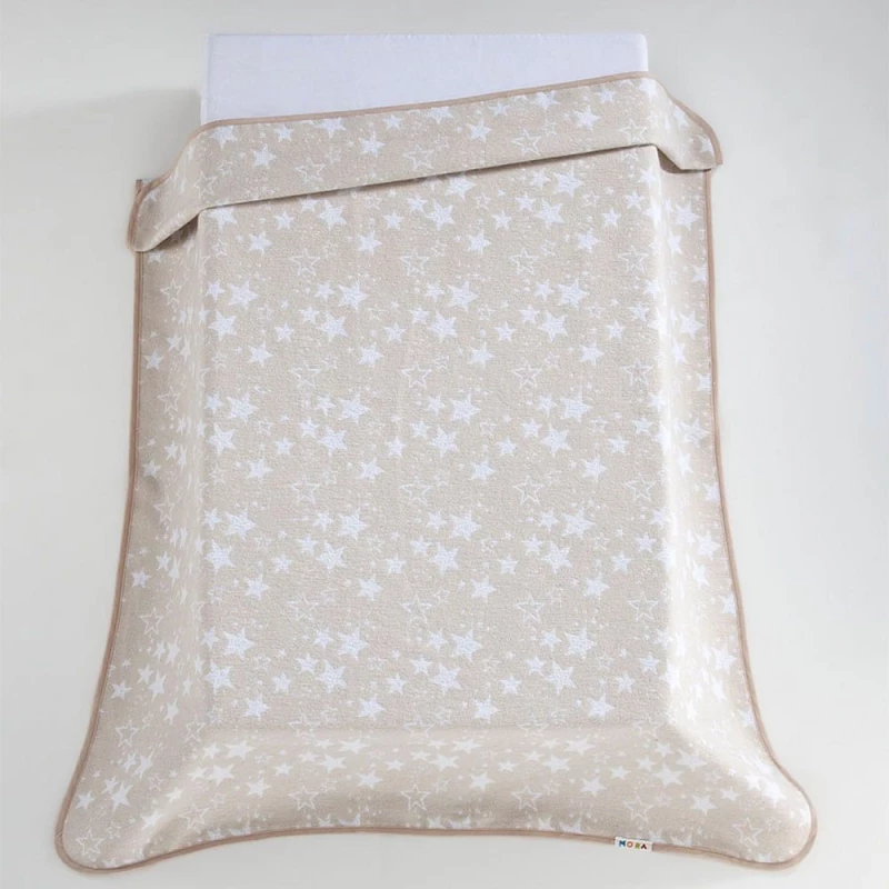 Κουβέρτα Βρεφική Ecology Beige Mora Αγκαλιάς 80x110cm Βαμβάκι-Πολυέστερ