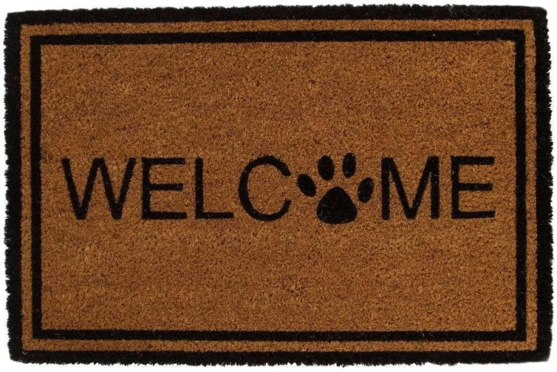 Πατάκι Εισόδου Welcome 100029 38x1,5x58cm Brown-Black 35 X 58