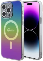 Θήκη Προστασίας Ιριδίζον Magsafe GUHMP15XHITSK Για iPhone 15 Pro Max Black-Multi Guess