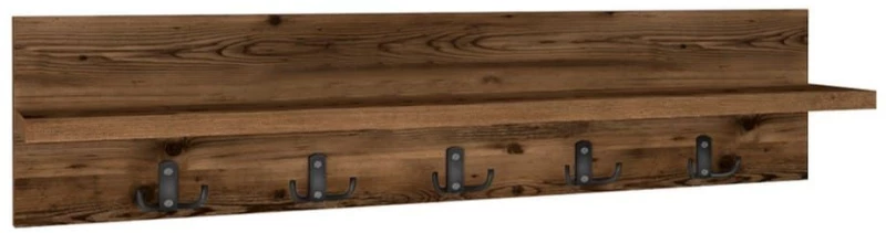 Κρεμάστρα Τοίχου Kery 0212606 80x11x18cm Walnut Μοριοσανίδα, Μελαμίνη