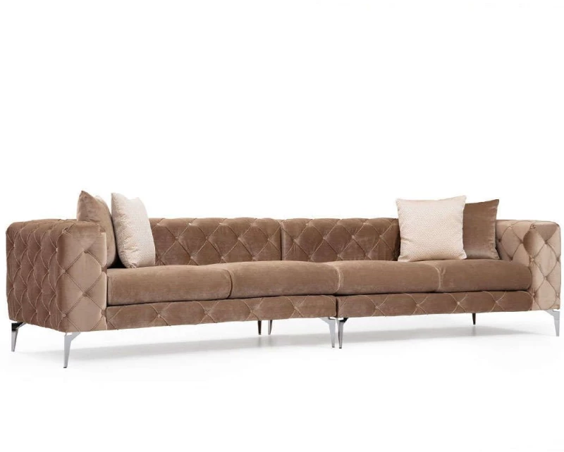 Καναπές Τετραθέσιος Como 560ARE1901 344x90x72cm Cream