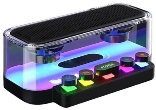 Επιτραπέζιο Bluetooth Ηχείο RGB 1200mAh με Μηχανικά Πλήκτρα Μαύρο