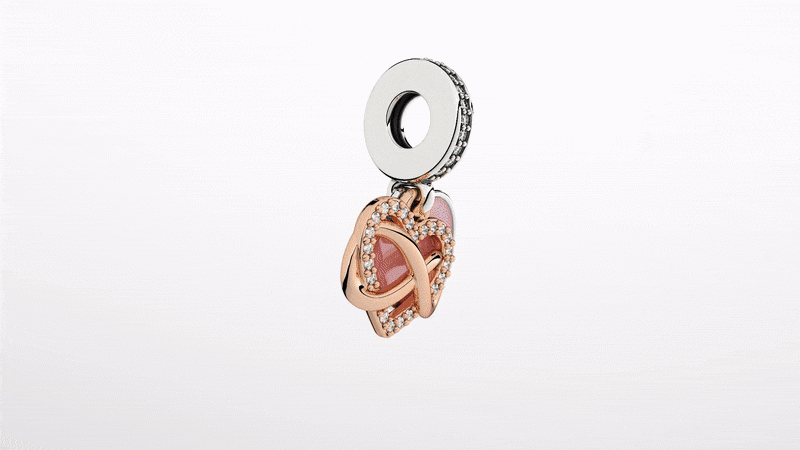 Σύμβολο Pandora Κρεμαστό με καρδιές και χνάρι ζώου 799360C00