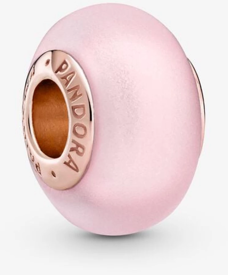 Σύμβολο Pandora ματ ροζ γυαλί Murano 789420C00