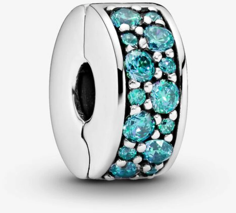 Σύμβολο Pandora κλιπ με τιρκουάζ pavé 791817MCZ