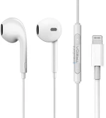 Ακουστικά Κινητού Handsfree Earbuds με Βύσμα Lightning Treqa EP-753 Λευκό