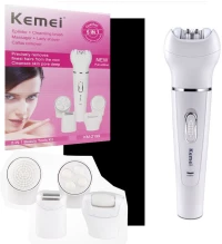 Σετ Αποτρίχωσης Epilator για Σώμα 5 σε 1 Kemei KM-2199 Λευκό