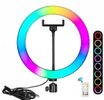 Επαγγελματικό Ring Light Δαχτυλίδι 26cm RGBW με Τηλεχειριστήριο RF LJJ-26