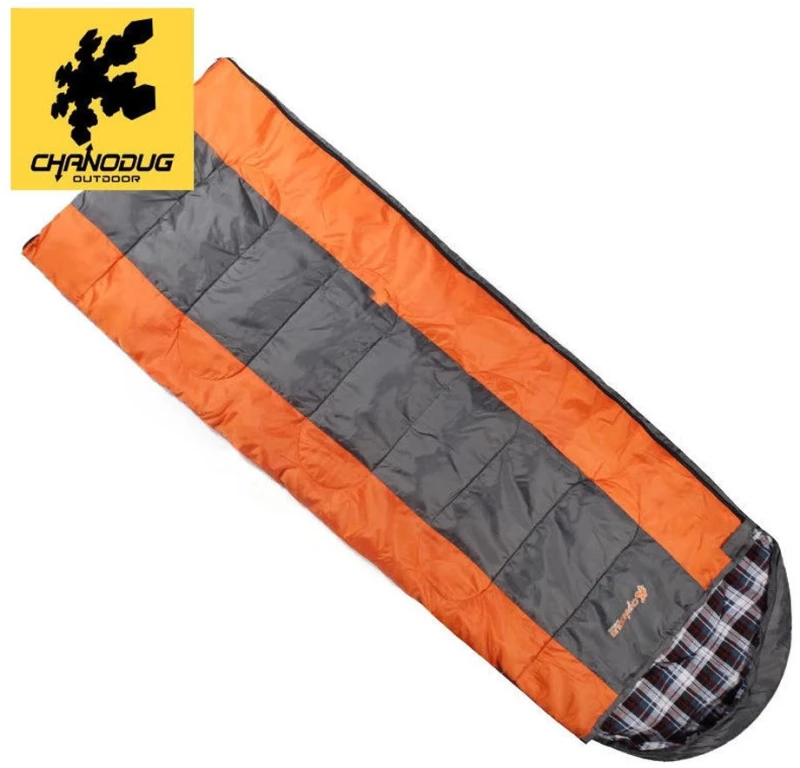 Υπνόσακος Μονός 2 Εποχών με Κουκούλα 220x75cm FX-8862 Πορτοκαλί-Μαύρο