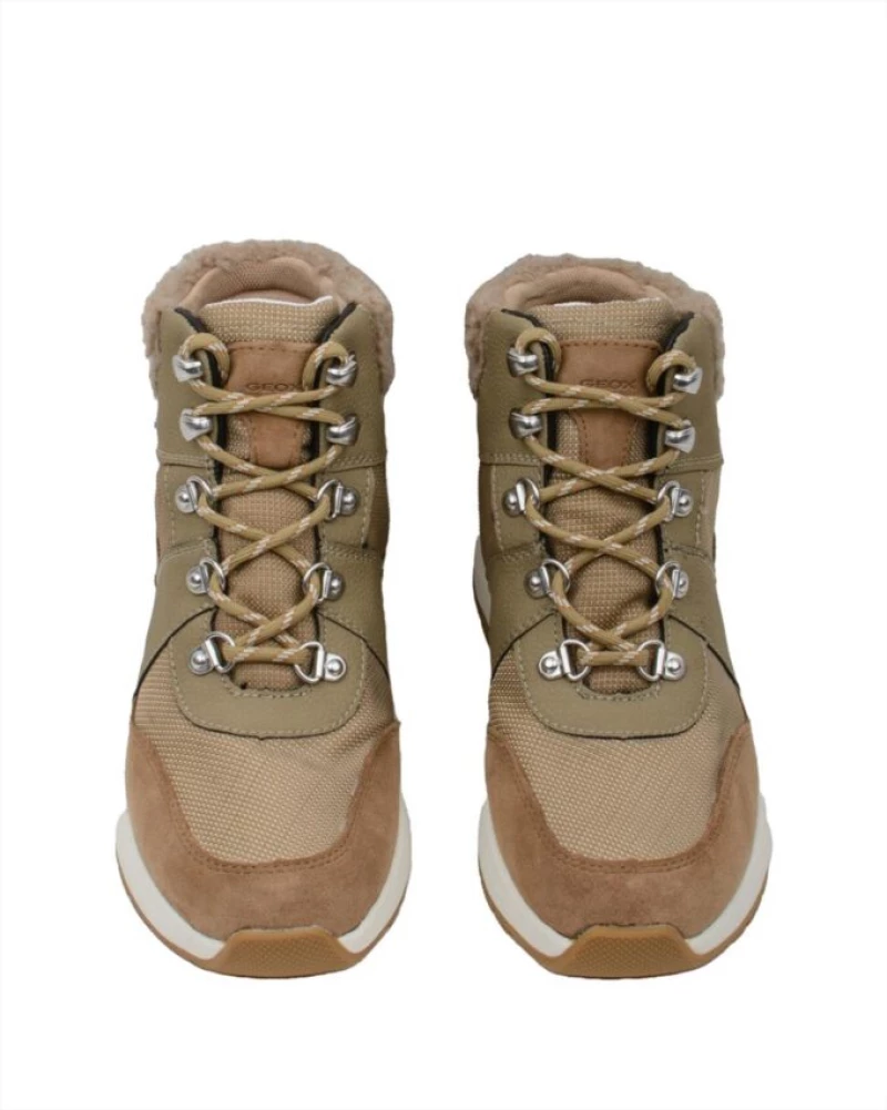 GEOX D BRAIES ABX (ΑΔΙΑΒΡΟΧΟ) A D26BEA 01122 C3C5Z TEXTILE+SUEDE LT OLIVE/SAND