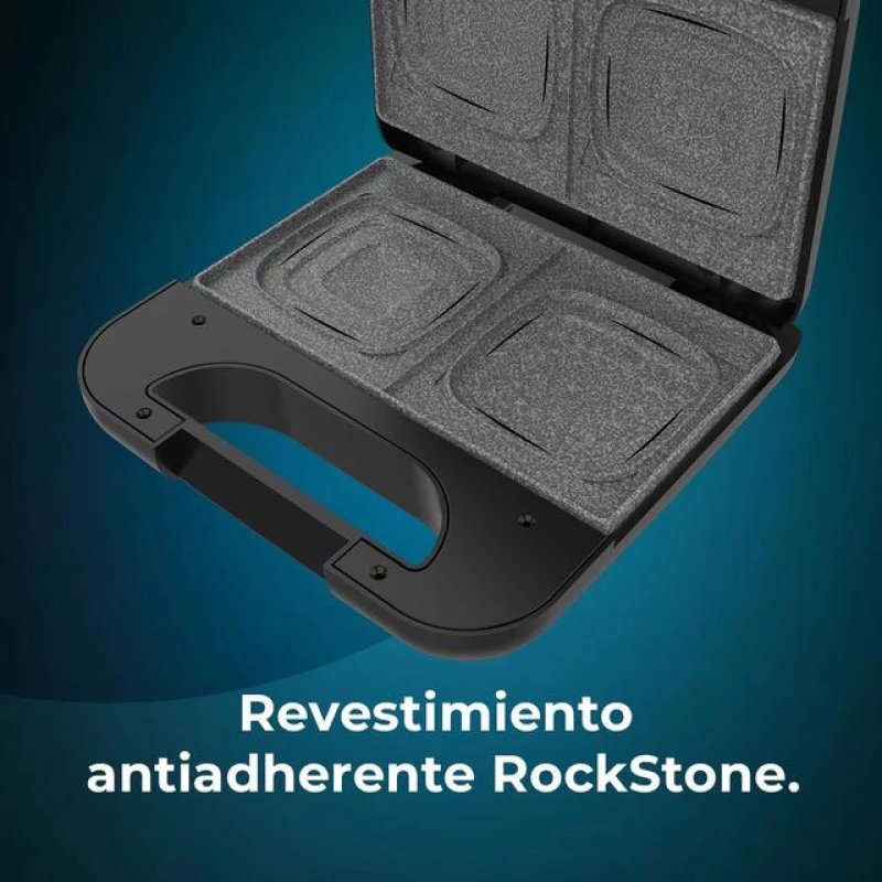 Τοστιέρα - Σαντουιτσιέρα 800 W Rock'nToast Square + Cecotec CEC-02953