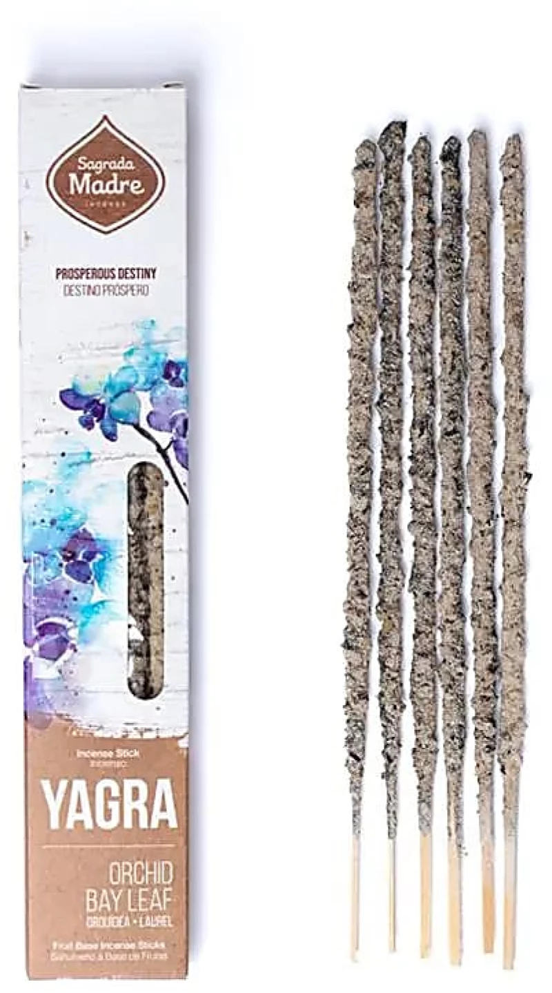 Θυμίαμα Yagra με Ορχιδέα & Δάφνη Sagrada Madre Botanical Incense (8τμχ)