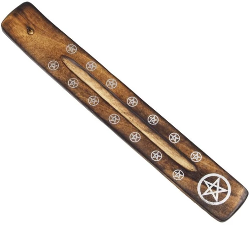 Ξύλινη Βάση καύσης για Αρωματικά Στικ Pentacle Incense Holder 26cm
