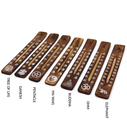 Ξύλινη Βάση καύσης για Αρωματικά Στικ Pentacle Incense Holder 26cm