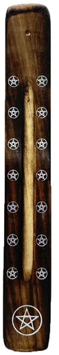 Ξύλινη Βάση καύσης για Αρωματικά Στικ Pentacle Incense Holder 26cm