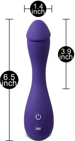 10-Speed Flexible Purple Silicone Realistic Dildo Vibrator