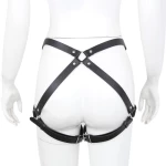 Leather Thigh Leg Harness with Handcuffs