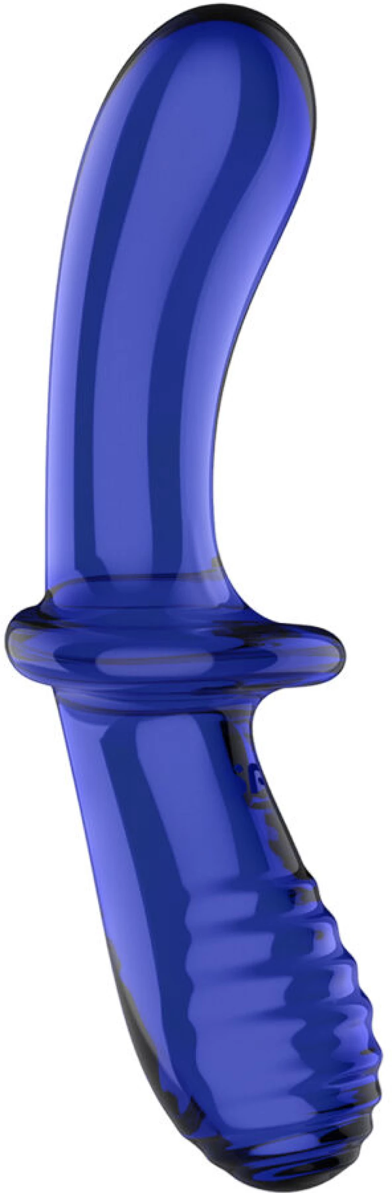 SATISFYER - DOUBLE CRYSTAL DILDO BLUE