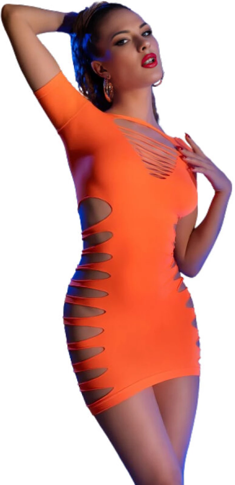 CHILIROSE - CR 4704 DRESS ORANGE