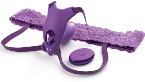 FANTASY FOR HER - BUTTERFLY HARNESS G-SPOT WITH VIBRATOR, RECHARGEABLE & REMOTE CONTROL VIOLET