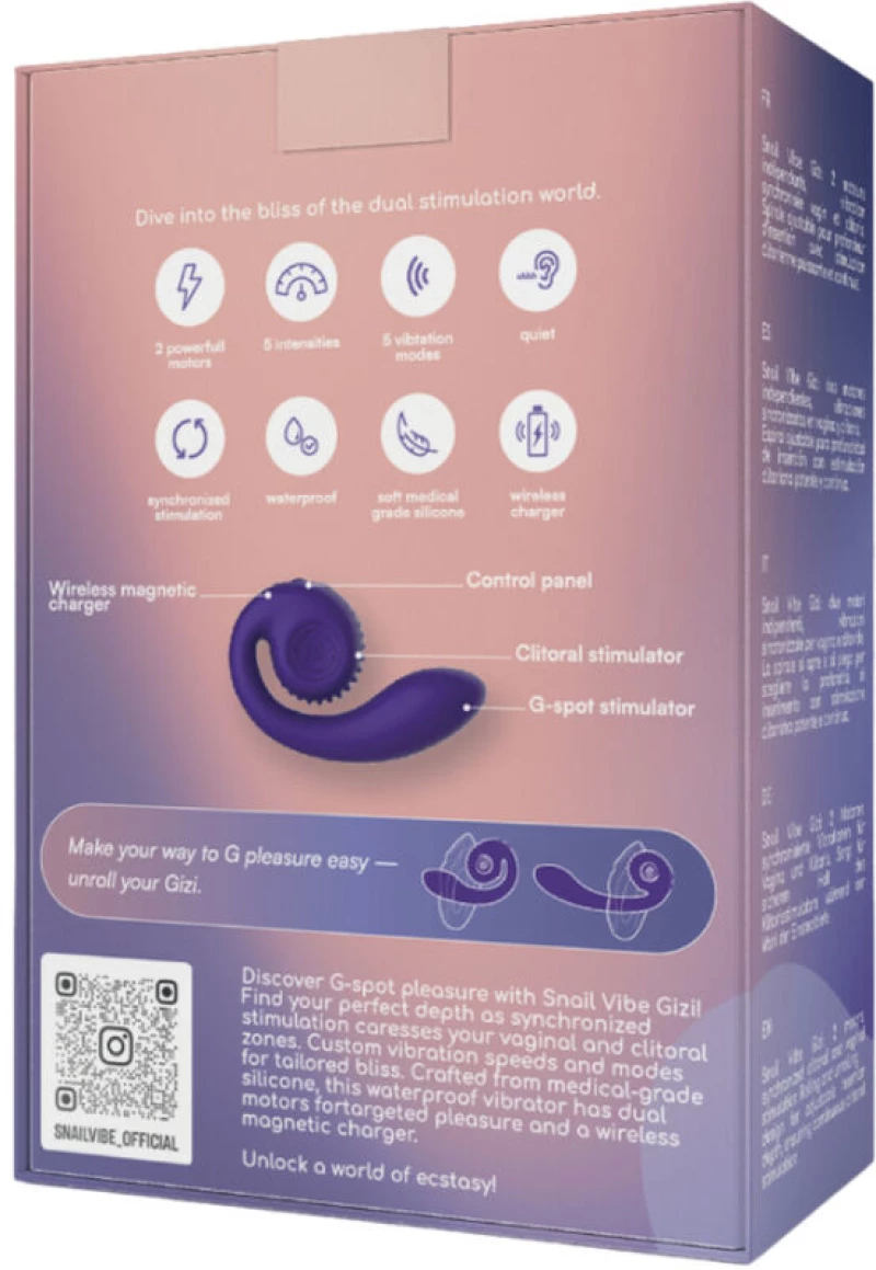 SNAIL VIBE - GIZI DUAL STIMULATOR PURPLE