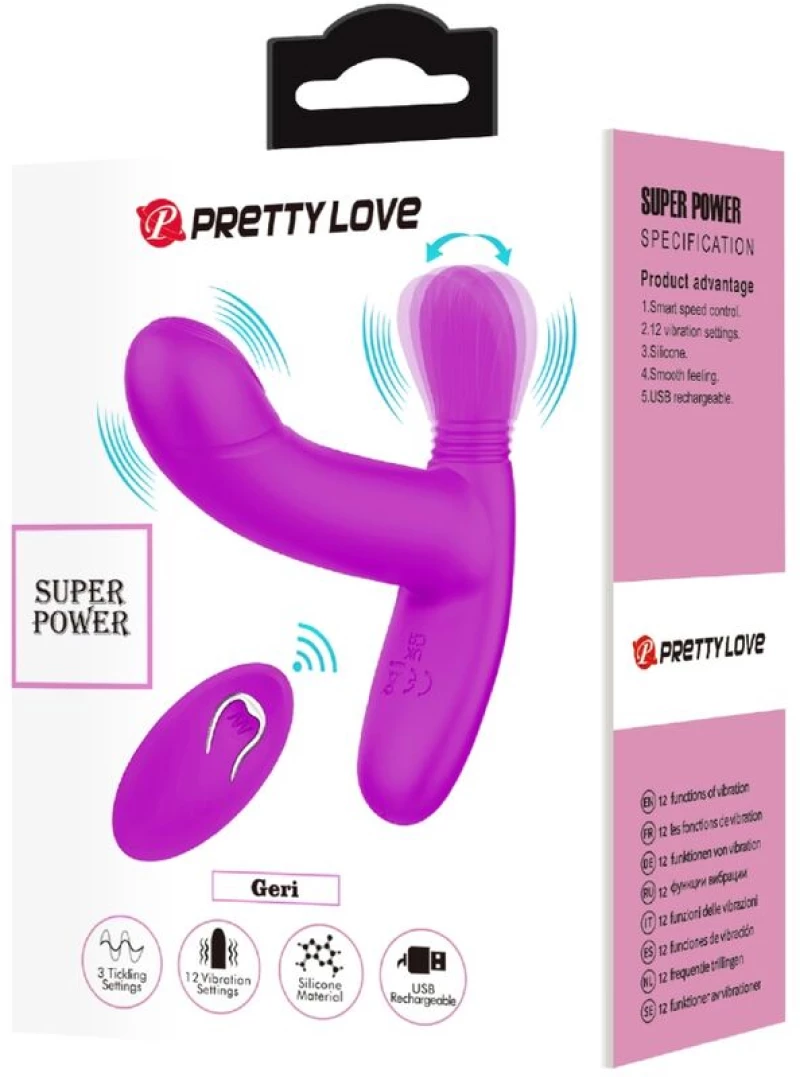 PRETTY LOVE - GERI CLITORIS MASSAGER PINK REMOTE CONTROL