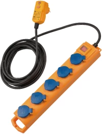Brennenstuhl Πολύπριζο 5 θέσεων με βυσμα RCD 1159900805 SL 554 DE FI 5m H07RN-F 3G1.5 BRENNENSTUHL