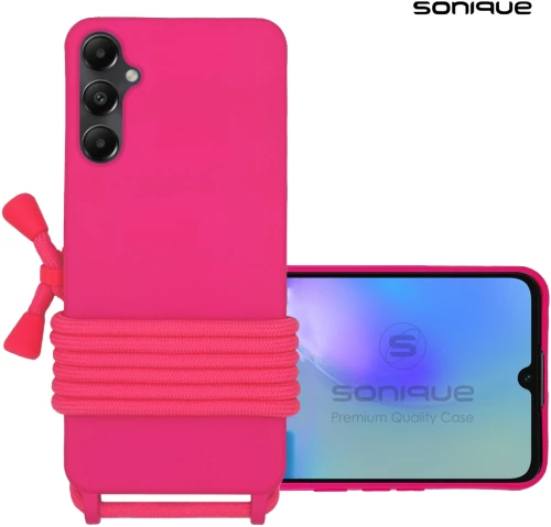 Θήκη Σιλικόνης με Κορδόνι CarryHang Sonique Samsung Galaxy A05s 4G Φουξ 5201101981631