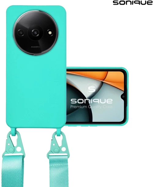 Θήκη Σιλικόνης με Strap CarryHang Sonique Xiaomi Redmi A3 Γαλάζιο 5210312022279