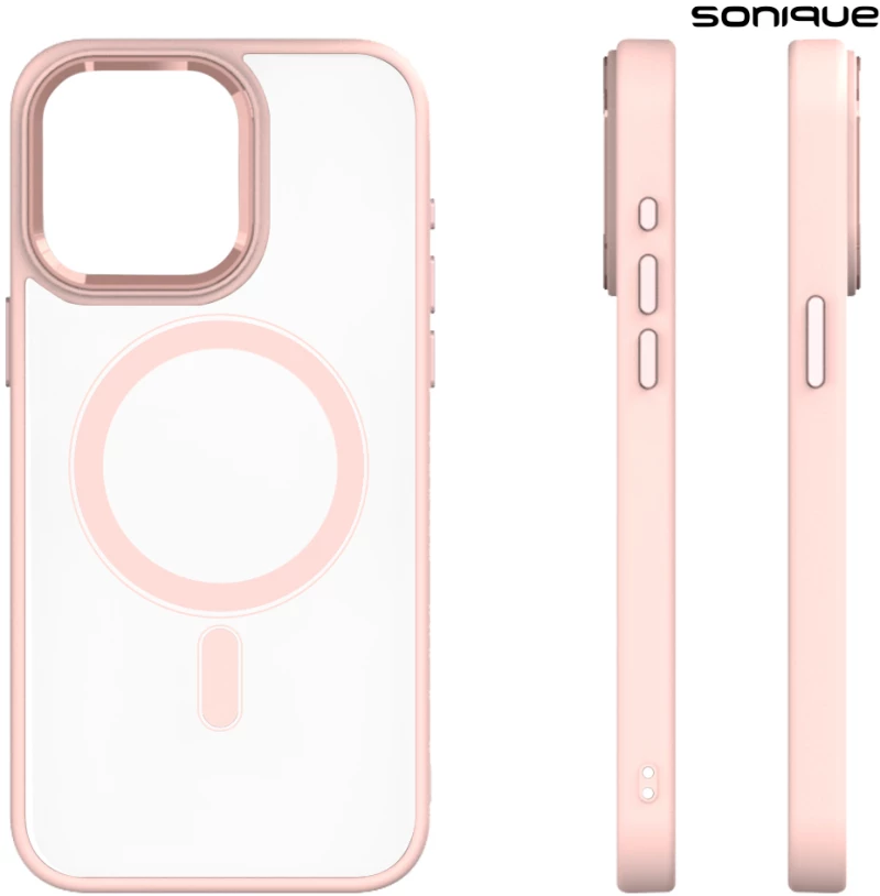 Θήκη Magnetic MagMetal Sonique Apple iPhone 13 Pro Max Ροζ 5210312021739