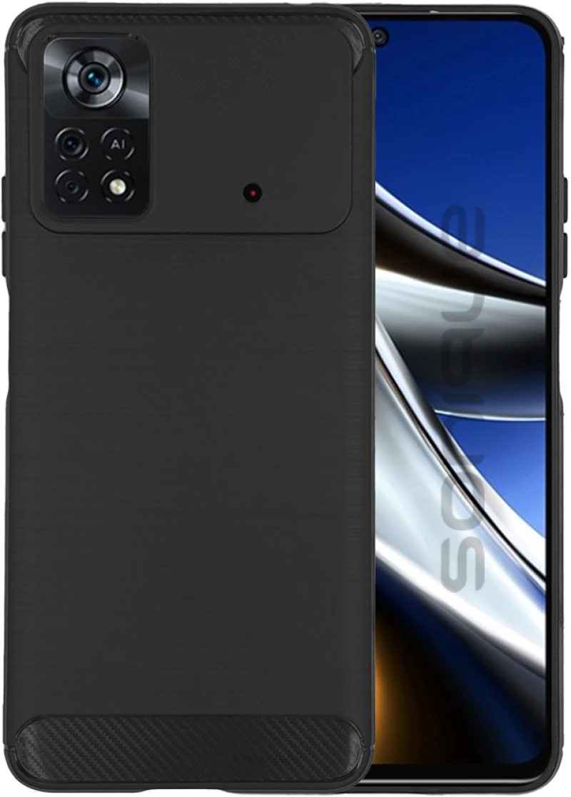 Θήκη Σιλικόνης Sonique Carbon Brushed Xiaomi Poco X4 Pro 5G Μαύρο 5201101973001