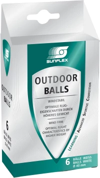 Μπαλάκια Ping Pong Εξωτερικού Χώρου Sunflex PVC 6 Τεμάχια 42720