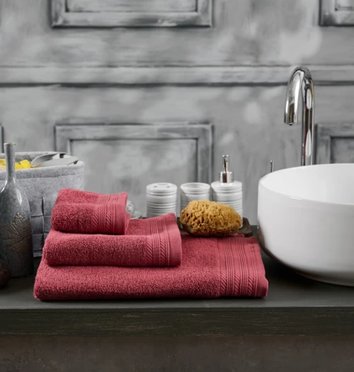 Πετσέτα Μονόχρωμη New Cotton Series - Dusty Red, Χεριών 30x50