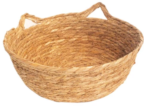 Καλάθι ψάθινο φυσικό Φ34,5Η13,5/17cm