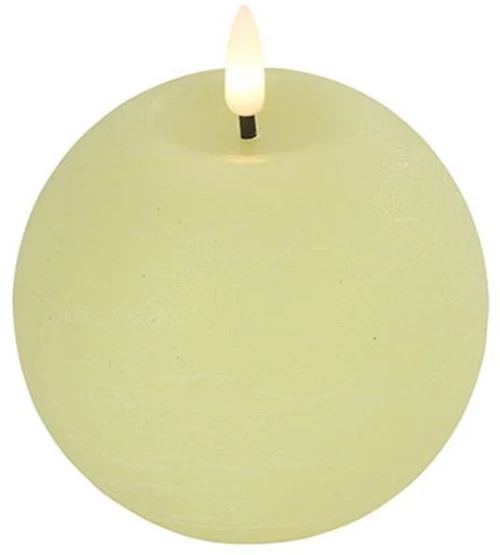 Κερί μπάλα led εκρού 10x11cm