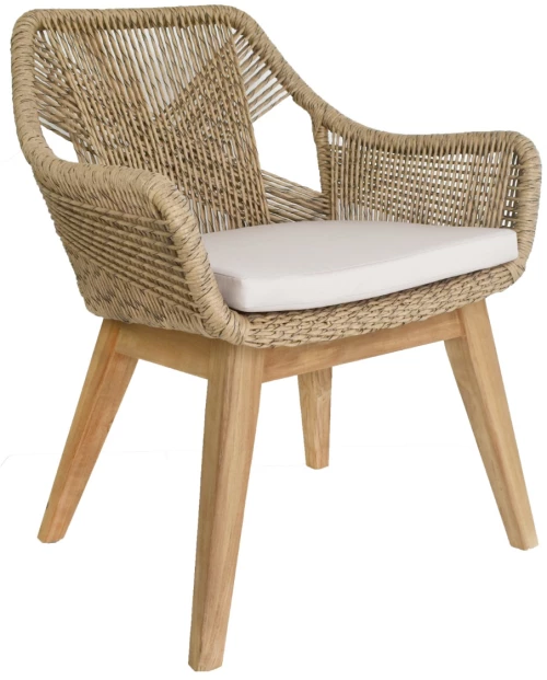 Barbara/Rattan Armchair - Αλουμίνιο - 64x62x77 cm