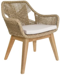Barbara/Rattan Armchair - Αλουμίνιο - 64x62x77 cm